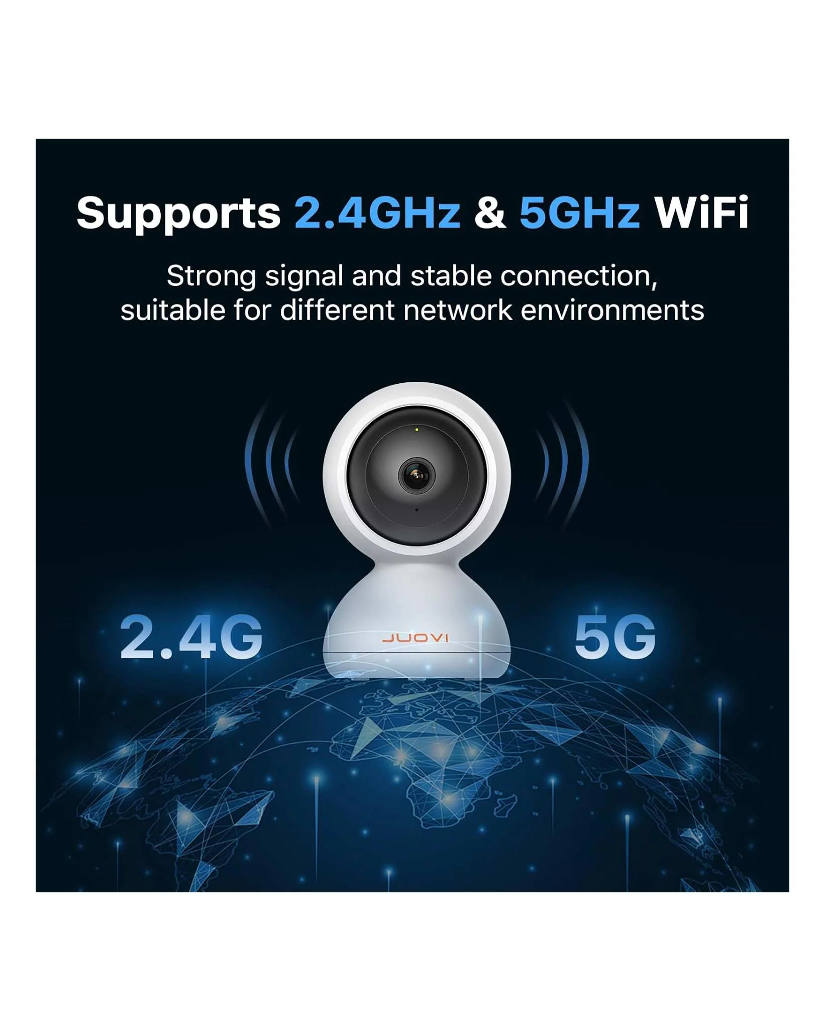 JUOVI 4MP Indoor Home Security Camera with 2.4/5 GHz WiFi - Image 7