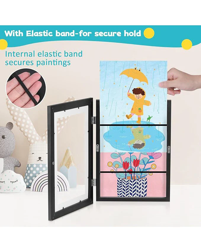 Kids Artwork Display Frame, 34 x 46cm Black - Image 2
