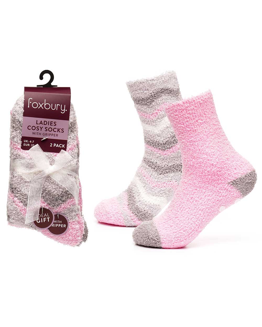 Ladies Fluffy Slipper Socks UK 4-8 - Image 4