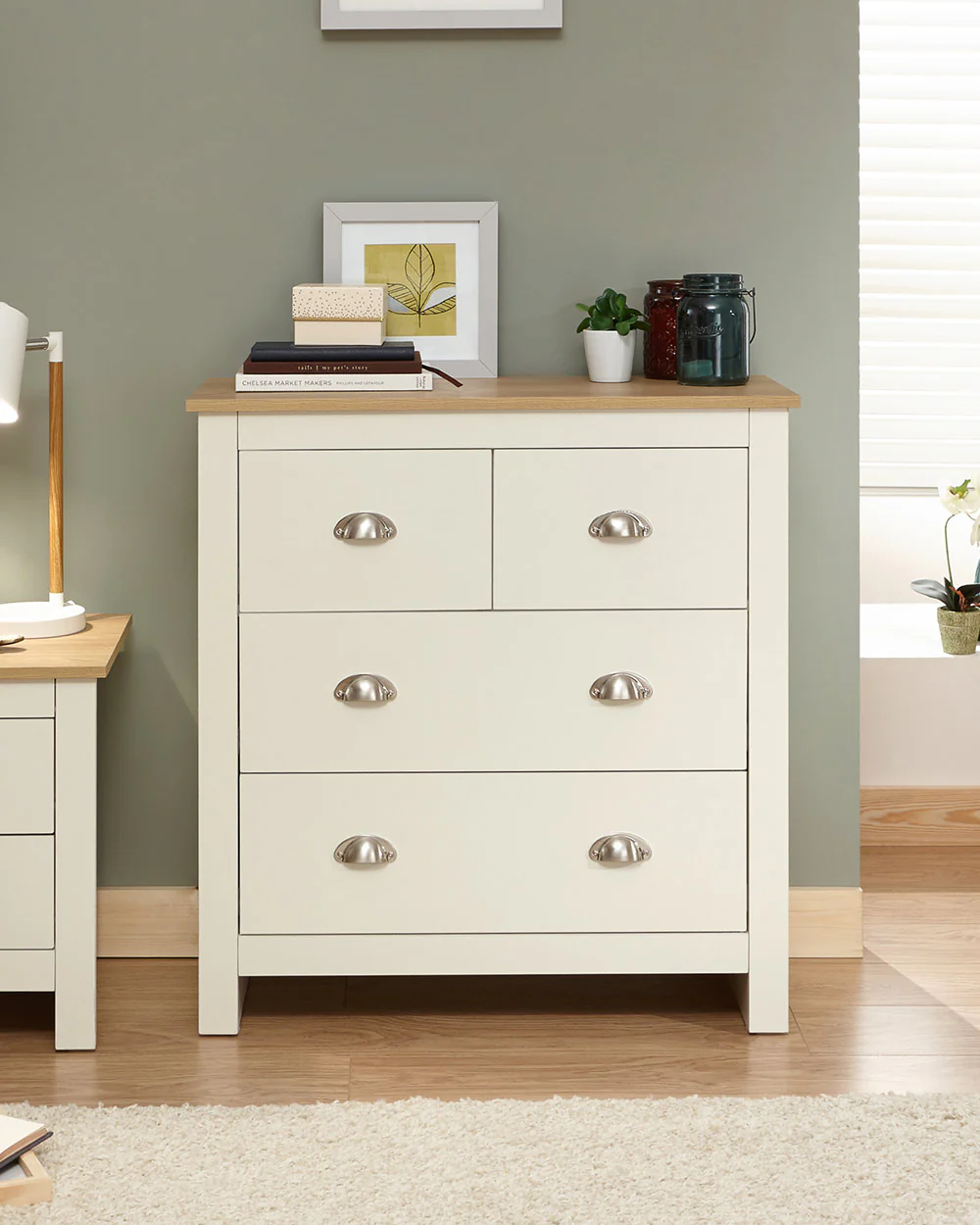 Lancaster 2 + 2 Drawer Chest Of Drawers Cream