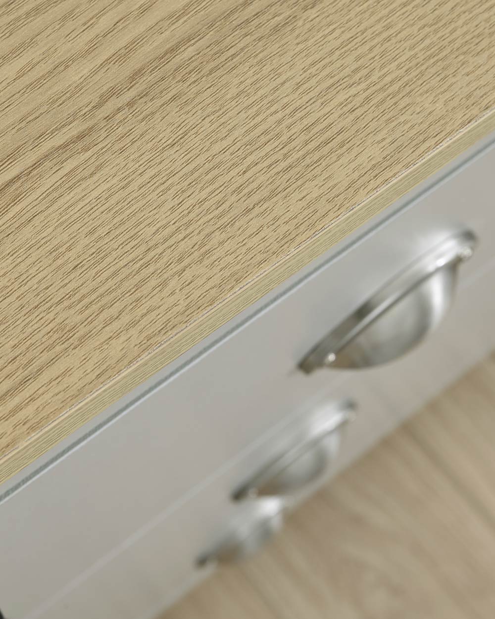 Lancaster 2 + 2 Drawer Chest Of Drawers Grey - Image 7