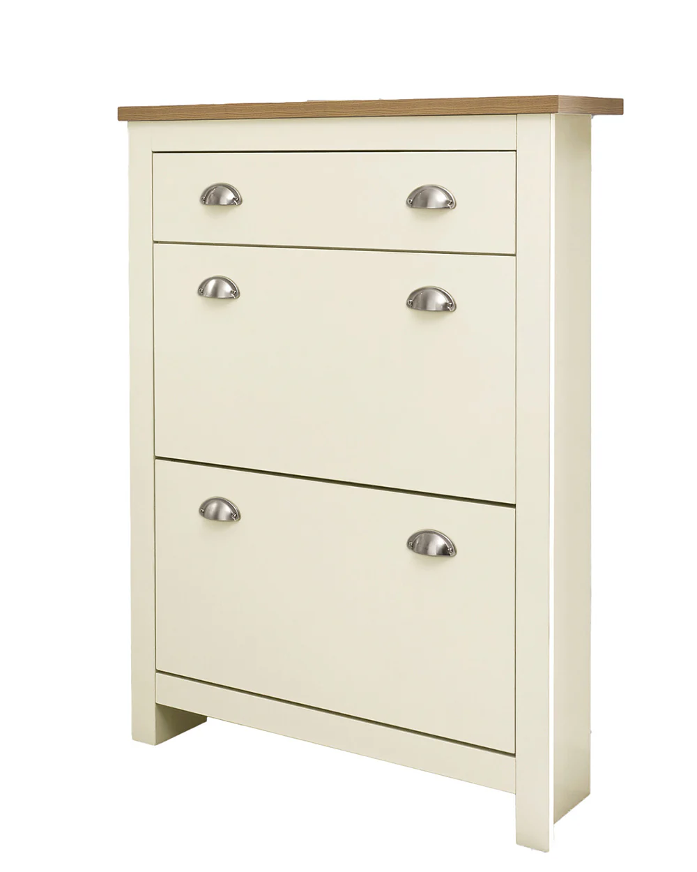 Lancaster 2 Door 1 Drawer Shoe Cabinet Cream - Image 8