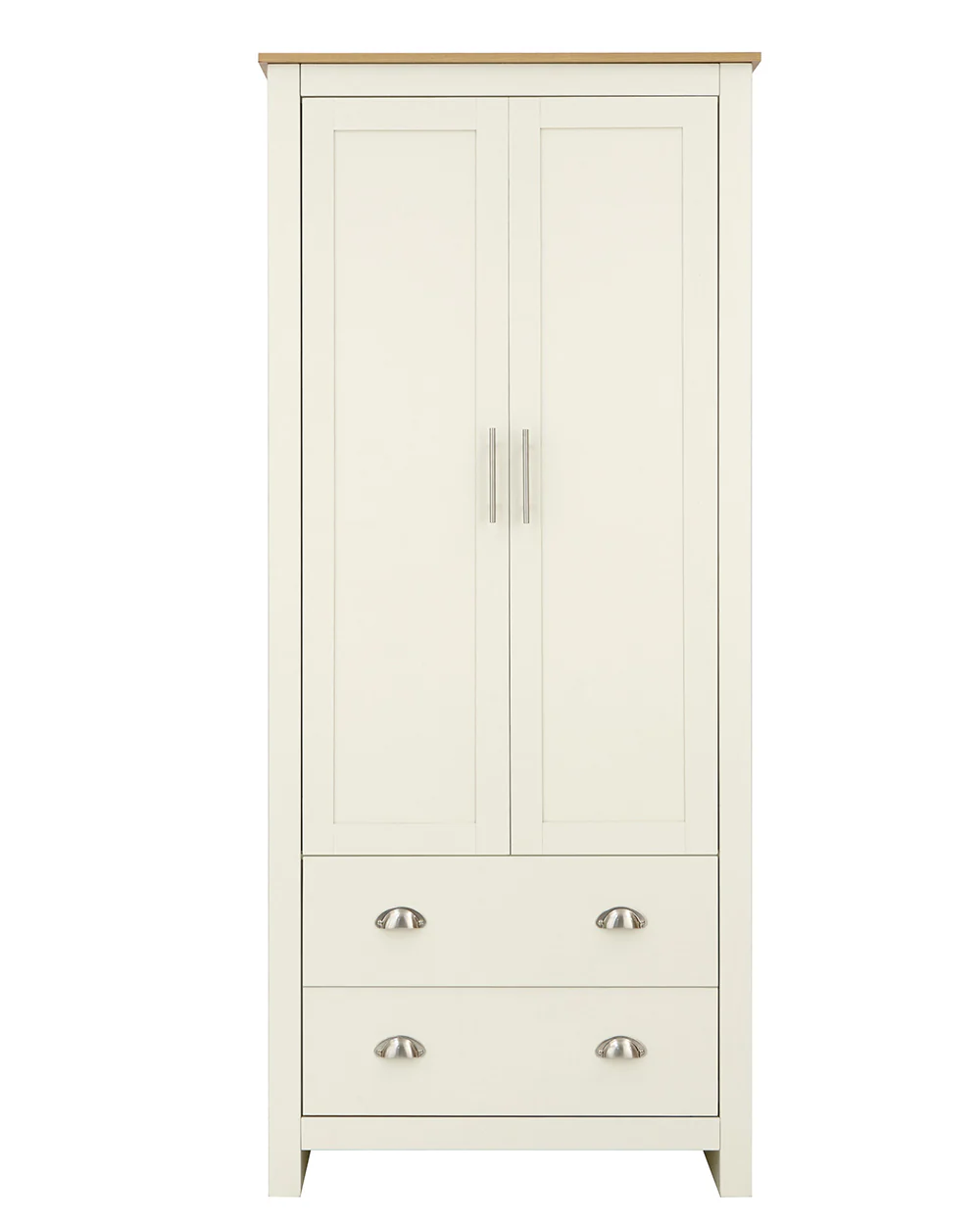 Lancaster 2 Door 2 Drawer Wardrobe Cream - Image 8