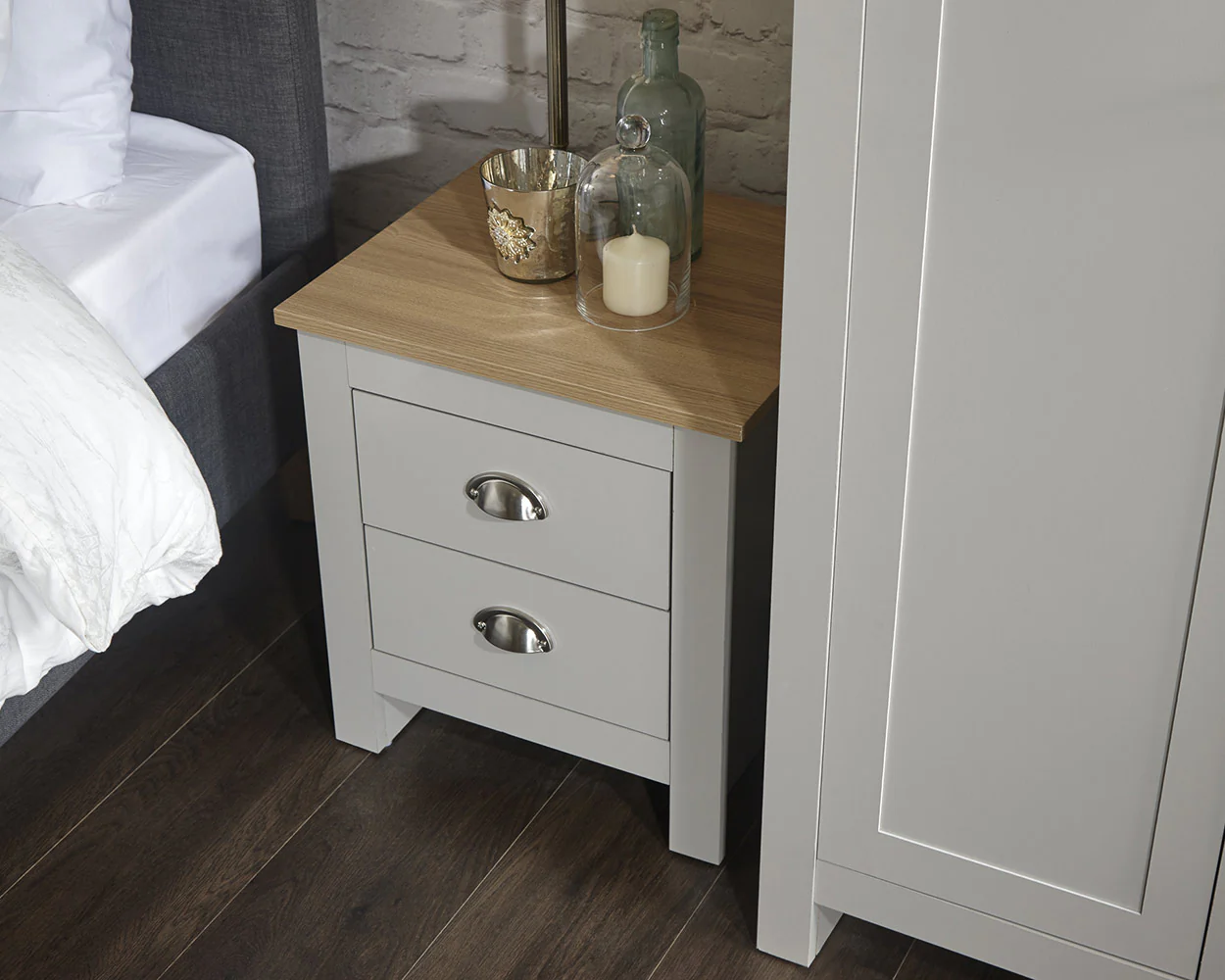 Lancaster 3 Piece Bedroom Furniture Set Grey - Image 5