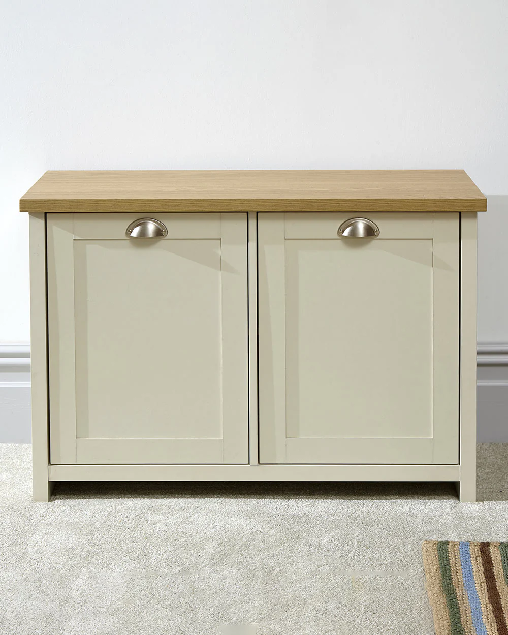 Lancaster Shoe Storage Cabinet Cream