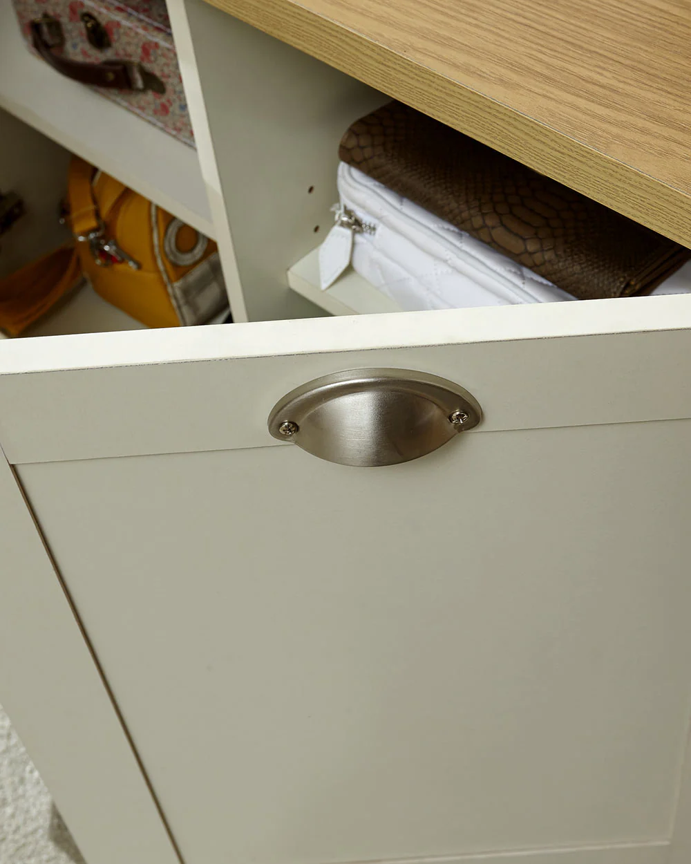 Lancaster Shoe Storage Cabinet Cream - Image 4