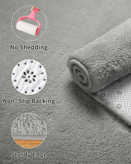 Large Carpet Rug 200 x 300cm Light Grey - Image 5
