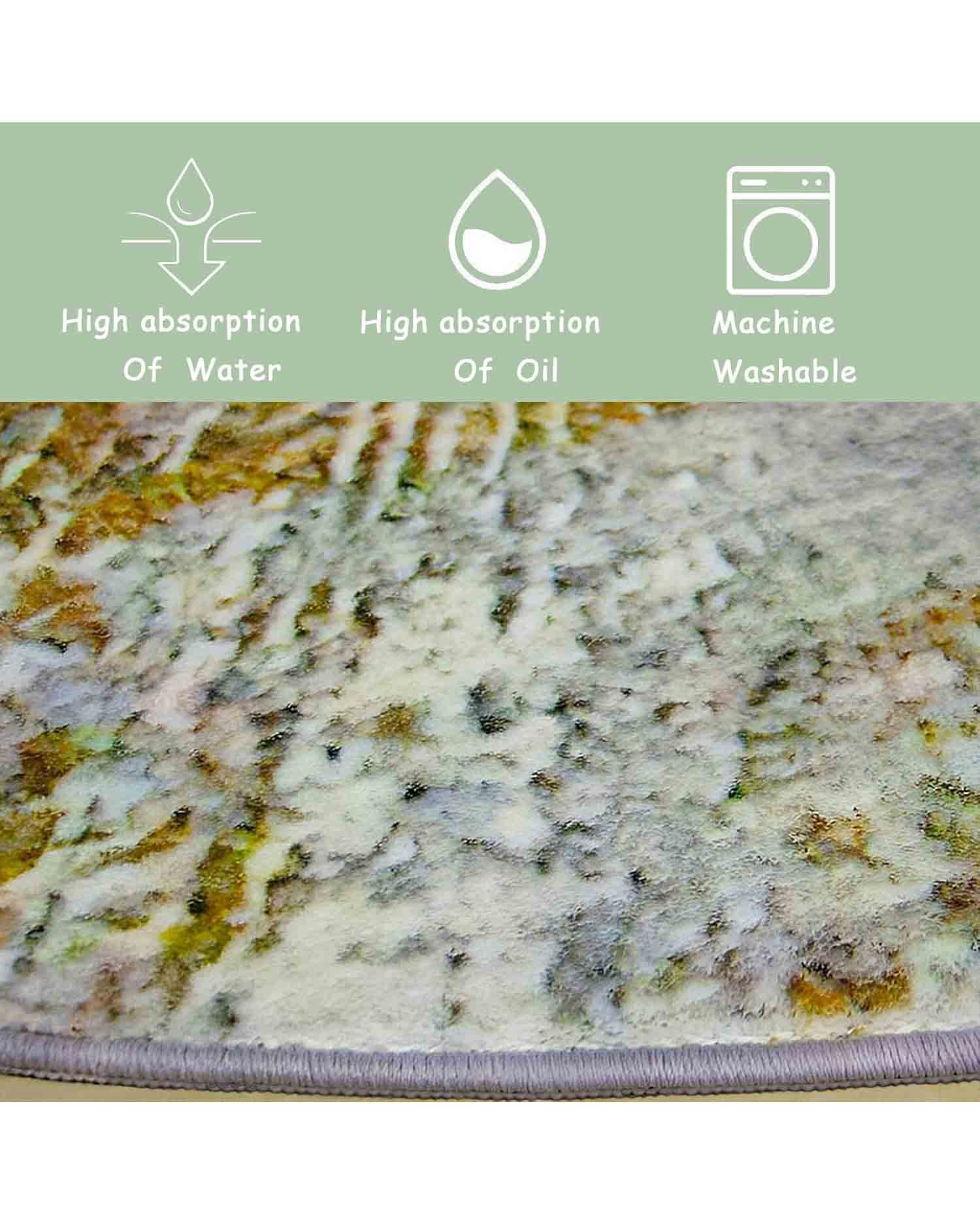 Large Round Modern Abstract Rug Grey Brown 160cm - Image 2