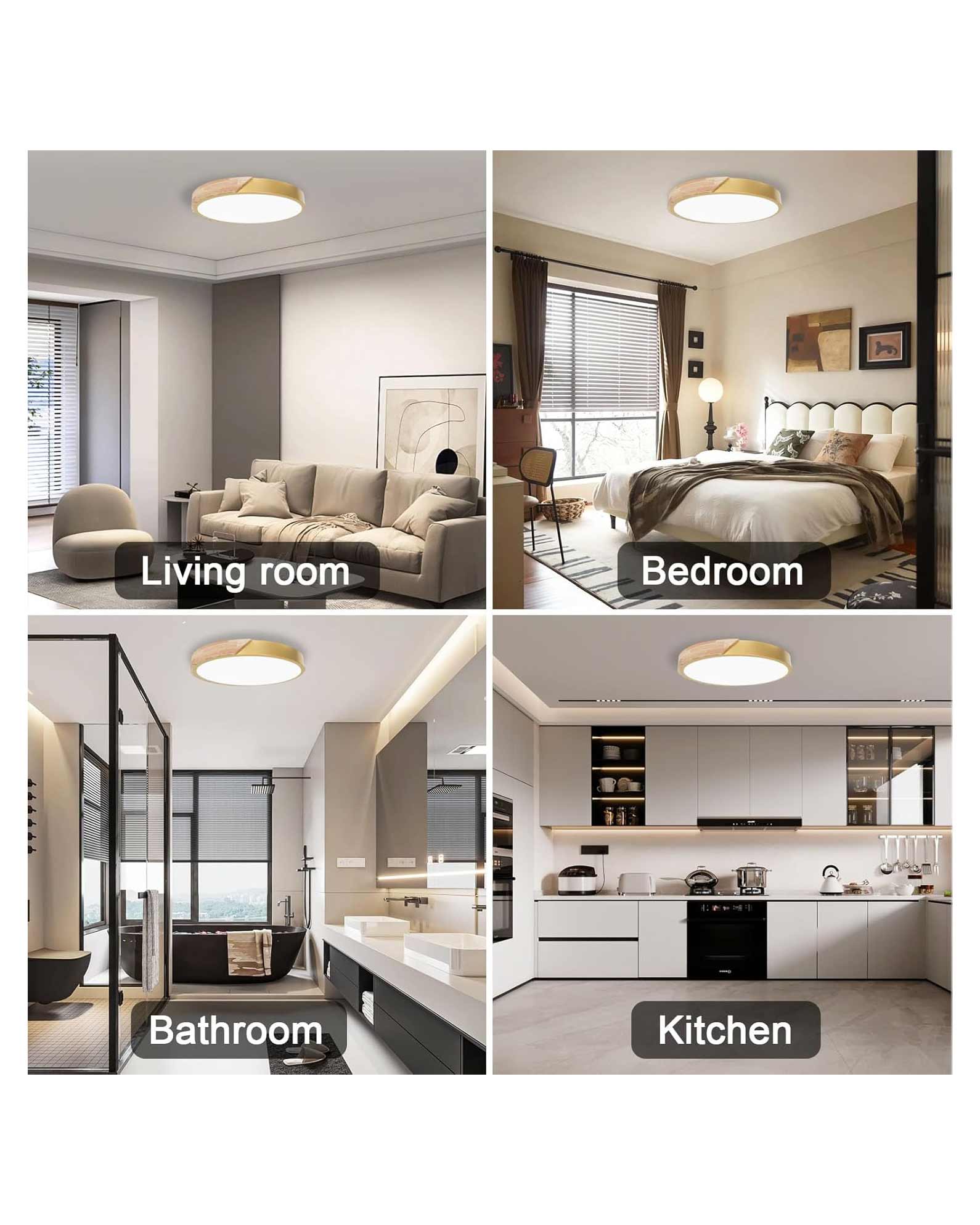 LED Ceiling Light Panel 50W 5000LM Gold 50cm - Image 8