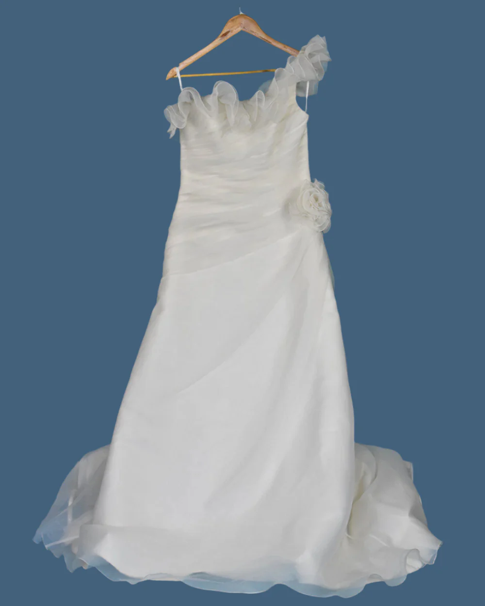 Madeline Gardener Ivory One Shoulder Wedding Dress Size 16 - Image 2