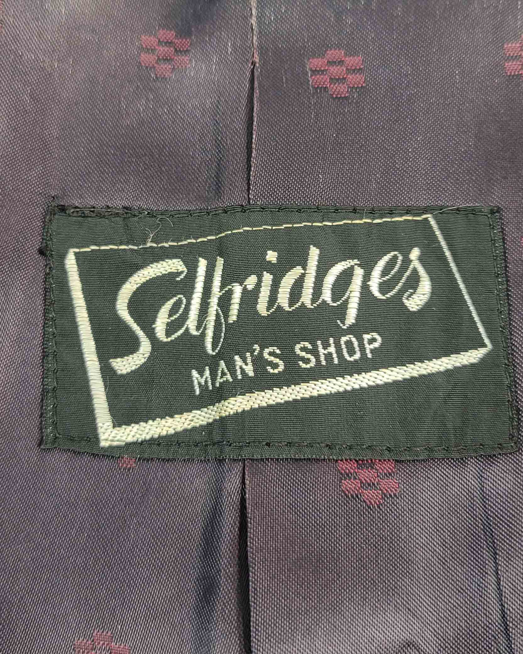 Mens Selfridges Long Over Coat Black - Image 4