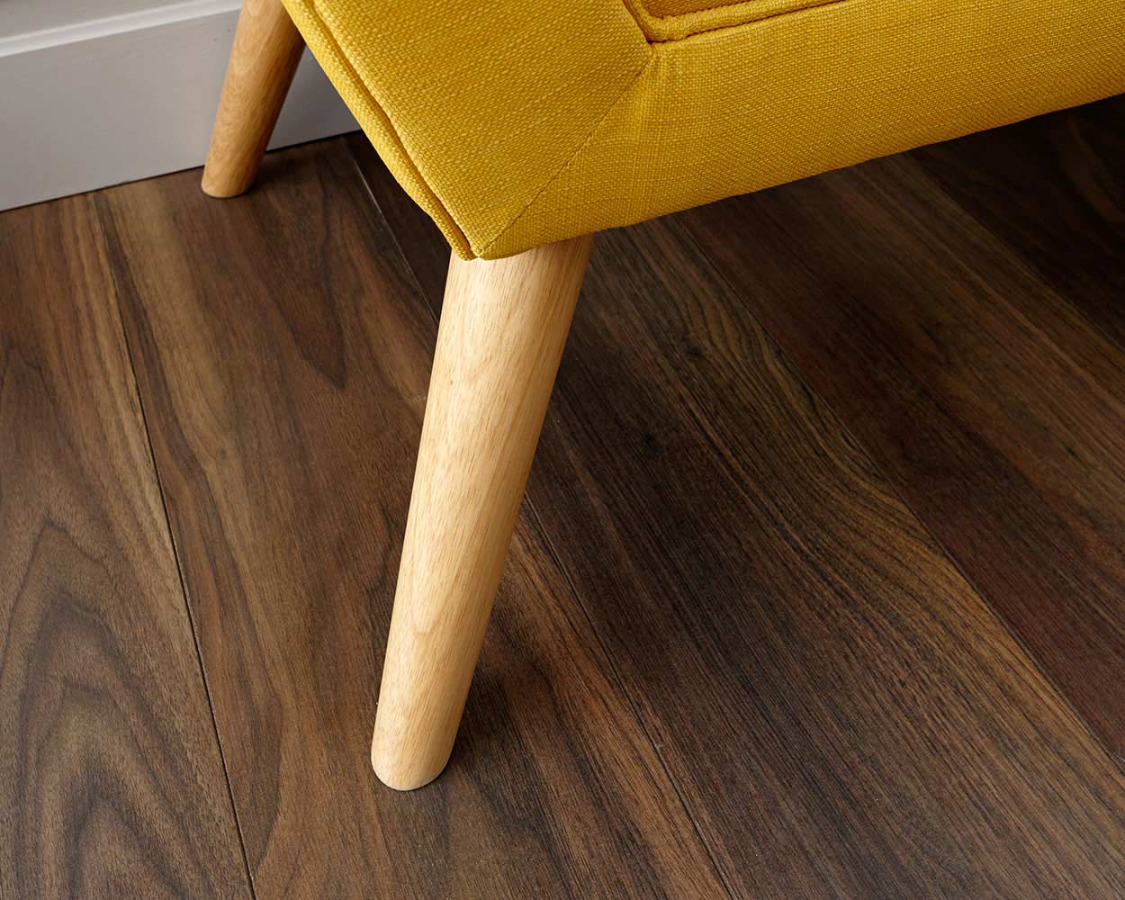 Milan Fabric Upholstered Bench, Mustard Yellow - Image 5