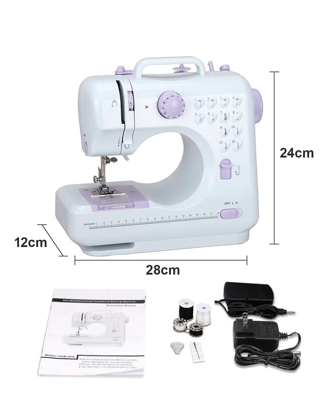 Mini Portable Sewing Machine Electric 12 Stitch Multi-Function - Image 4