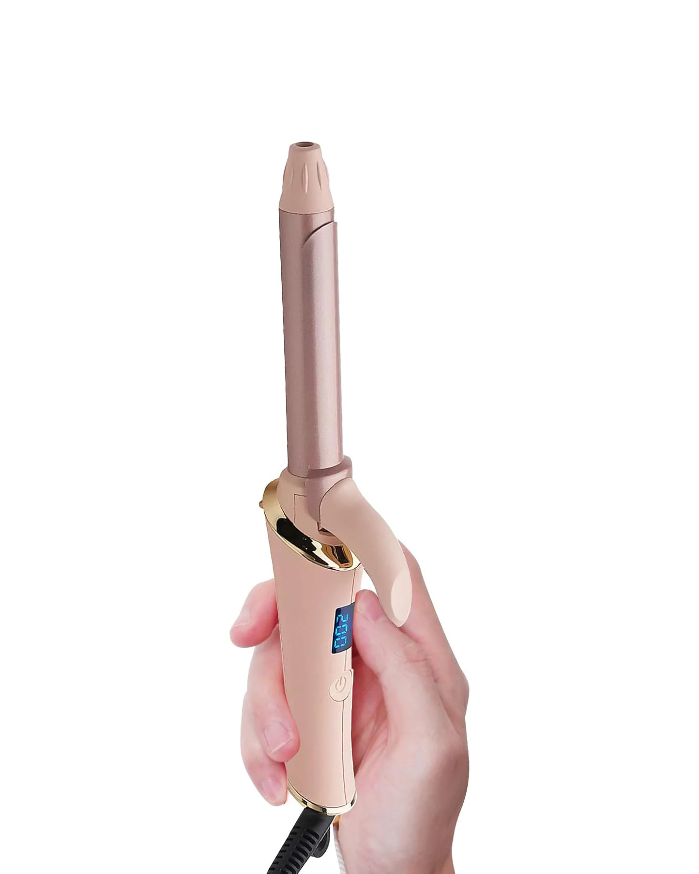 Mini Travel Curling Tongs 19mm Adjustable Temperature Pink - Image 2