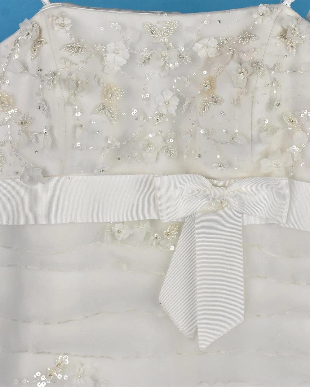 Mori Lee Ivory Fishtail Wedding Dress Size 12 - Image 5