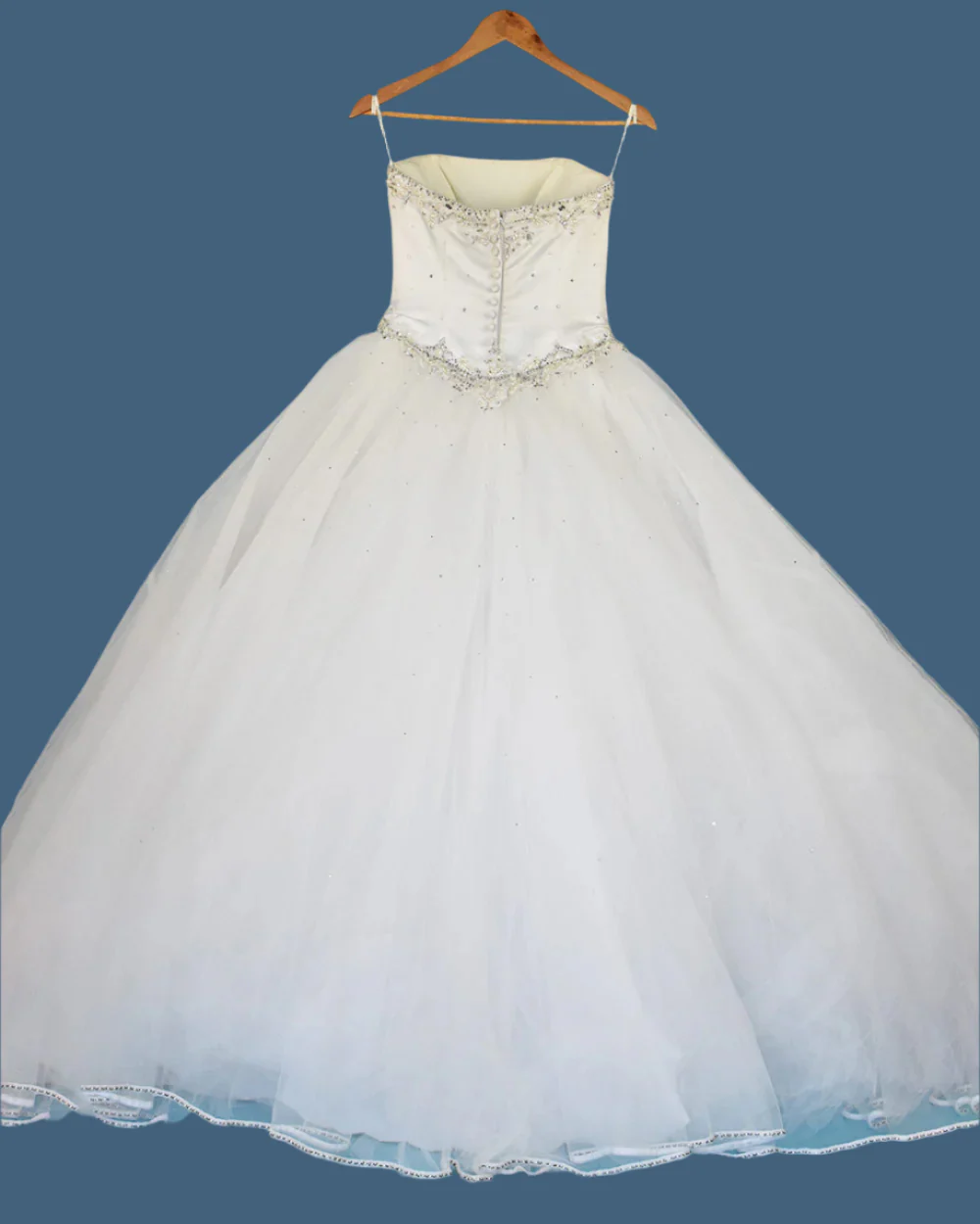 Mori Lee White Princess Wedding Dress Size 6 - Image 2