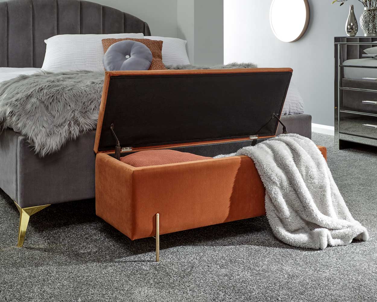 Mystica Ottoman Storage Bench Russet - Image 2