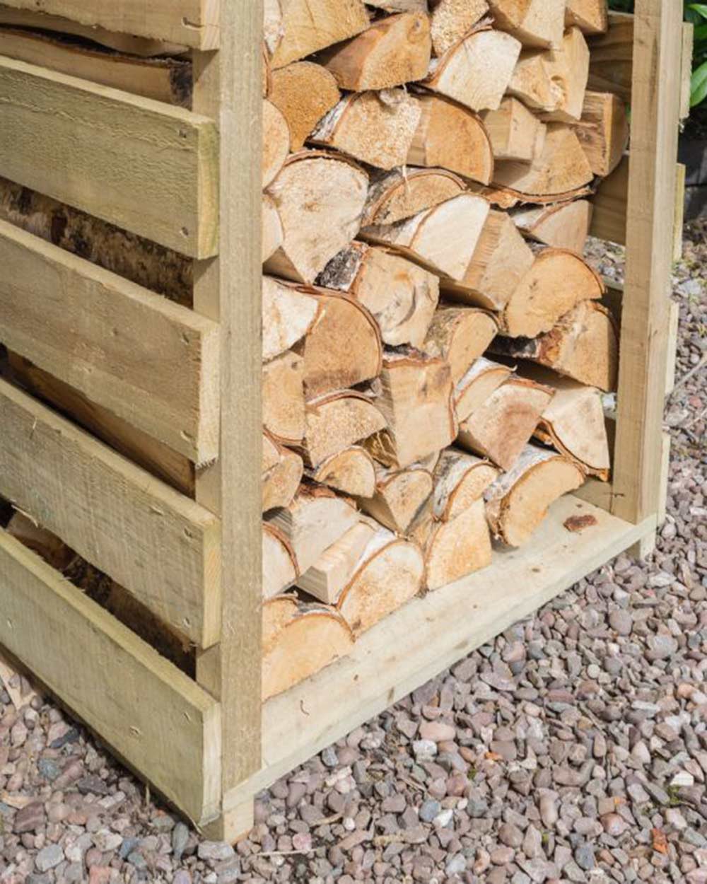 Narrow Log Store Slim Outdoor Rowlinson - Image 5