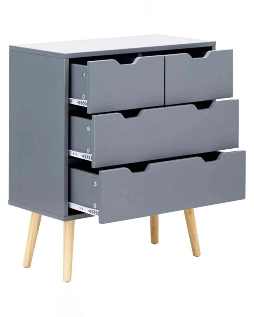 Nyborg 2 + 2 Drawer Chest Dark Grey - Image 5