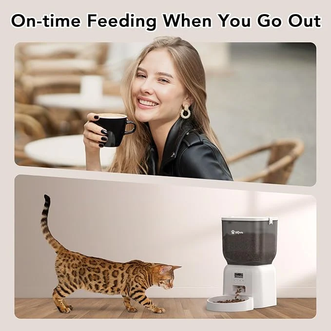 Olfjurk Automatic Dry Food Pet Feeder 4L White - Image 5
