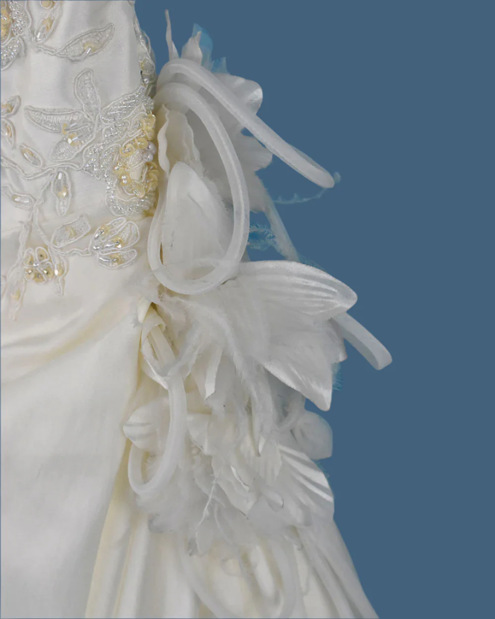 Orient Corp Ivory A Line Strapless Wedding Dress Size 12 - Image 5