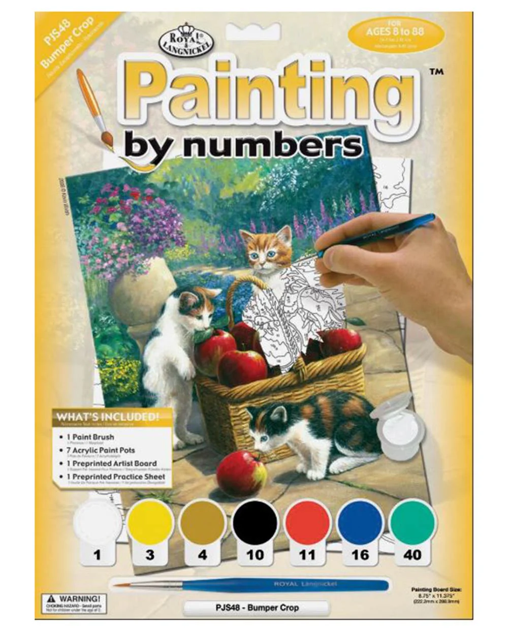 Painting By Numbers Kit Bumper Crop Kittens Cats Age 8+