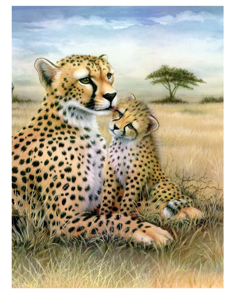 Painting By Numbers Kit Leopard And Cub Age 8+ - Image 2