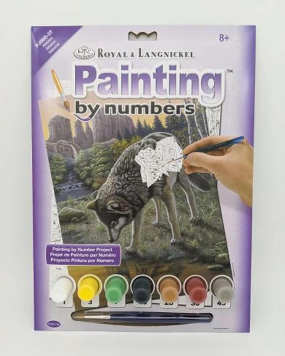 Painting By Numbers Kit Reflections Wolf Age 8+ - Image 2