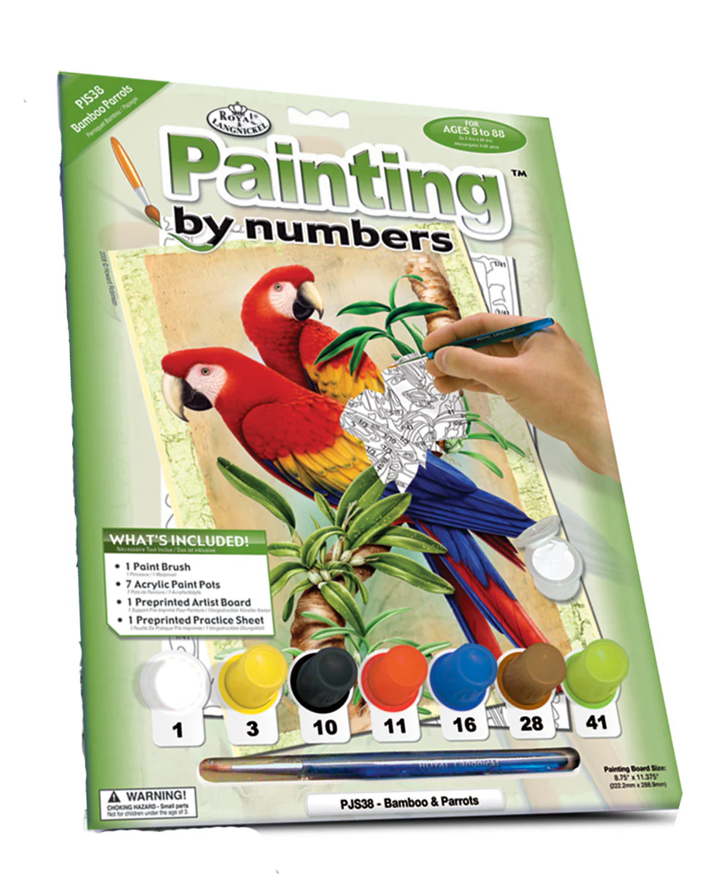 Painting By Numbers Kit Scarlet Macaw Parrot Age 8+ - Image 2