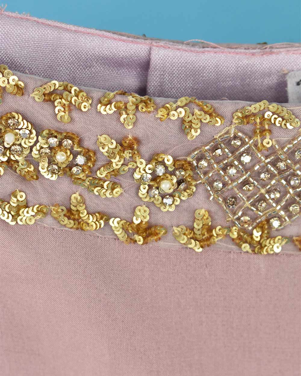 Pale Pink Asian Wedding Bodice Skirt Shawl - Image 7