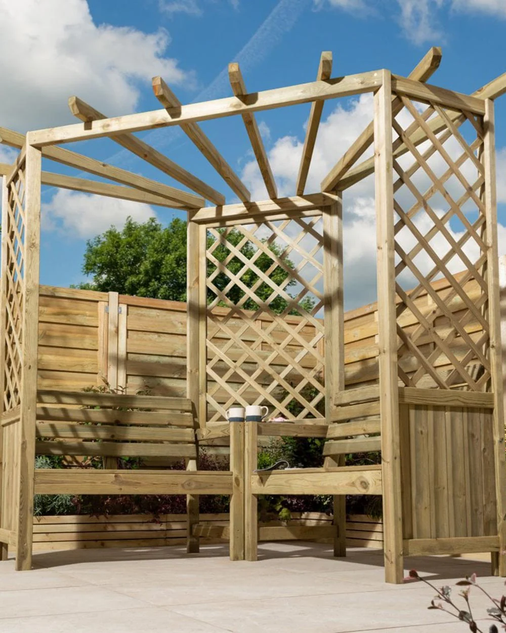 Pemberley Corner Garden Arbour Rowlinson 4 Seater