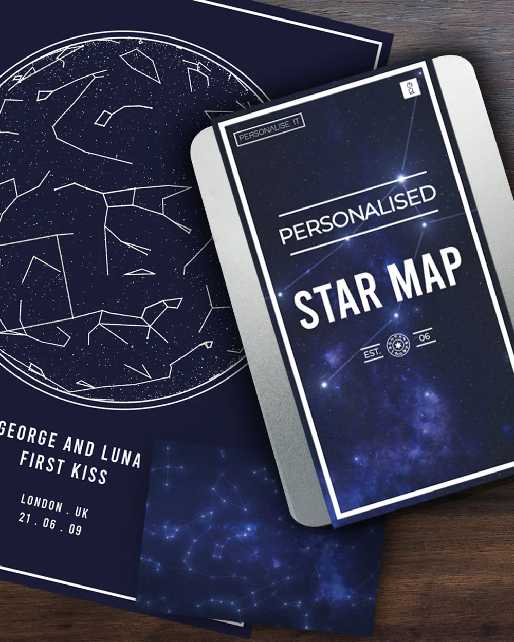 Personalised Star Map Gift Pack Celestial Present - Image 3