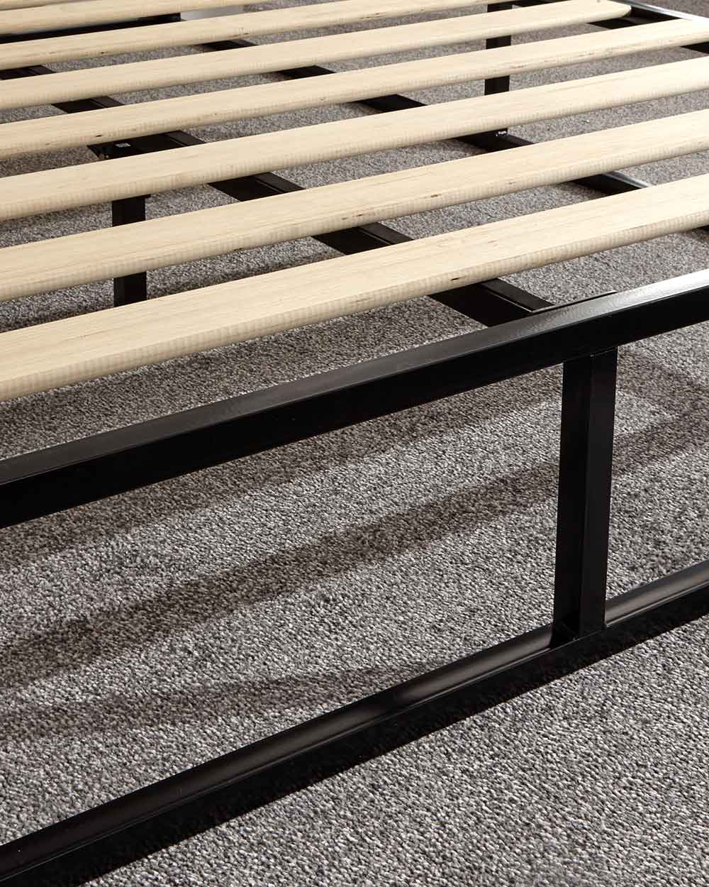Platform Double Bed 135cm Black - Image 13