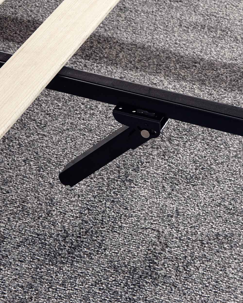 Platform Double Bed 135cm Black - Image 9