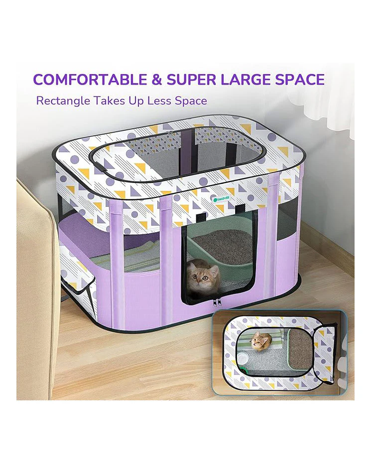 Portable Foldable Pet Playpen For Dogs Cats Large - Image 3