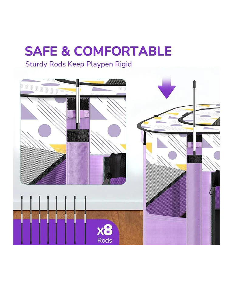 Portable Foldable Pet Playpen For Dogs Cats Large - Image 4