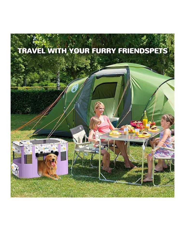 Portable Foldable Pet Playpen For Dogs Cats Large - Image 6