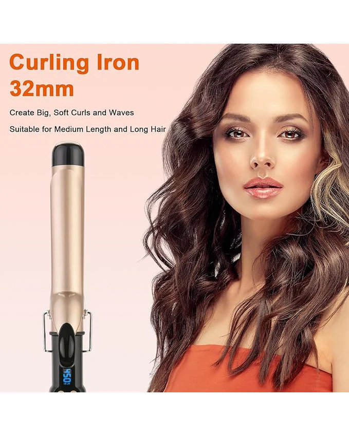 Professional Tourmaline Ceramic Barrel Curler Iron 32mm - Image 6