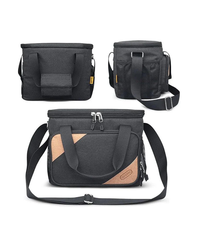 QUENZROC Lunch Bag Insulated Cooler Bag 10L Grey - Image 3