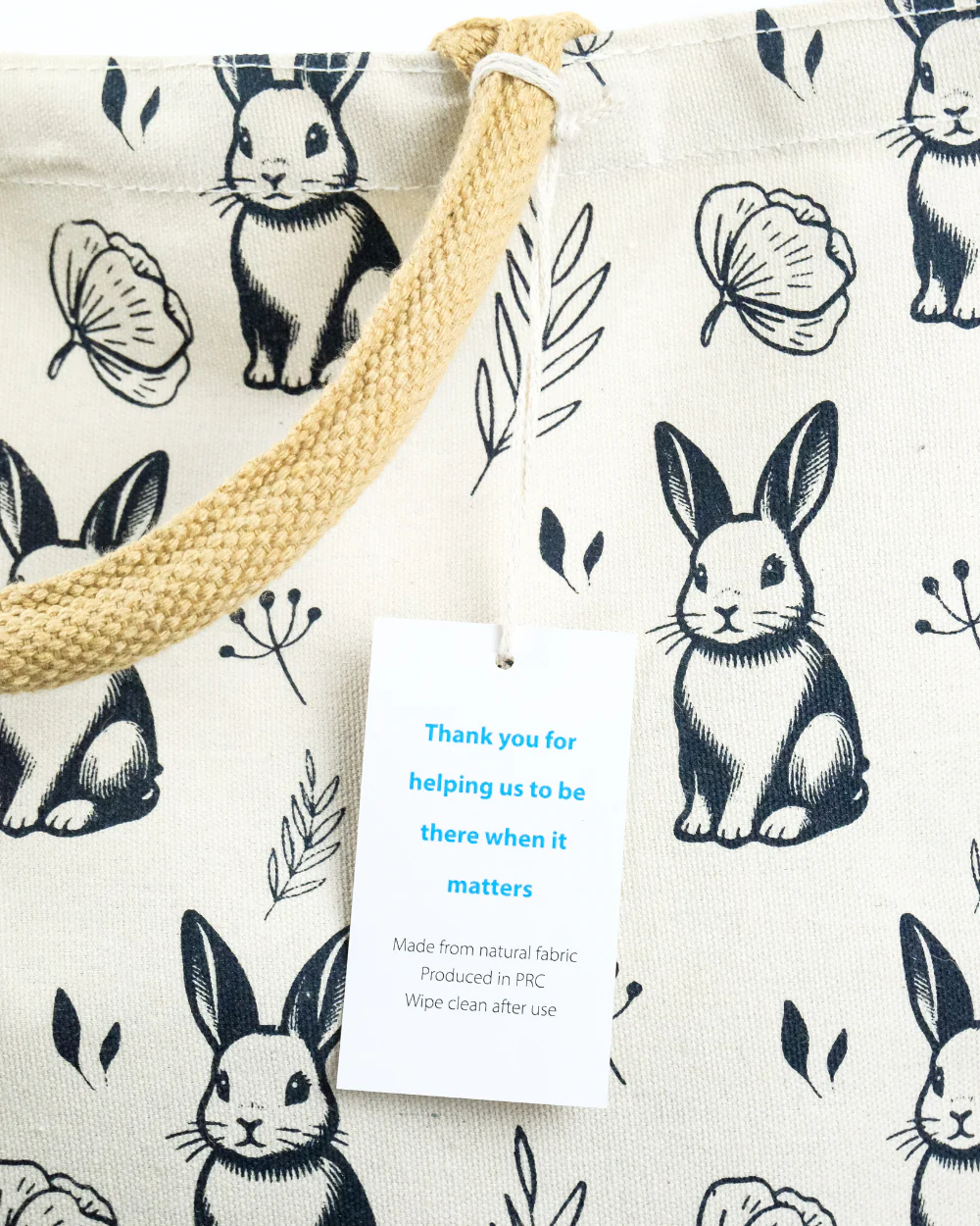 Rabbit Jute Shopping Bag For Life 100% Biodegradable - Image 4