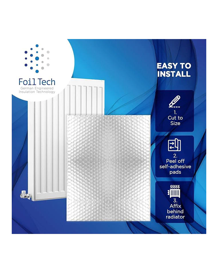 3.6mm Heat Reflective Bubble Foil Radiator Insulation Extra Thick 500 x 60cm - Image 2