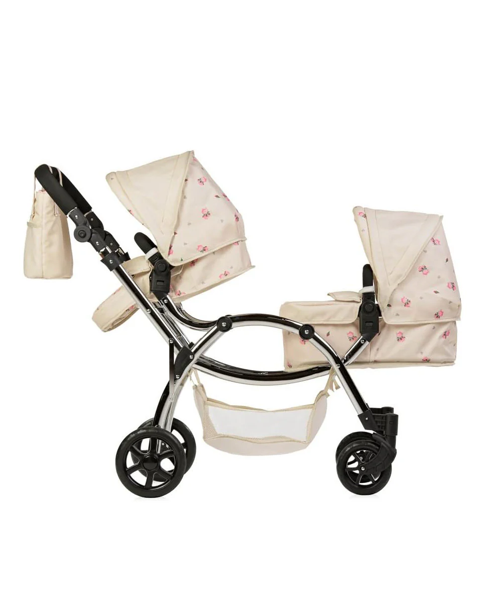 Roma Darcie Twin Cream Dolls Pram Ages 3+ Cream - Image 3