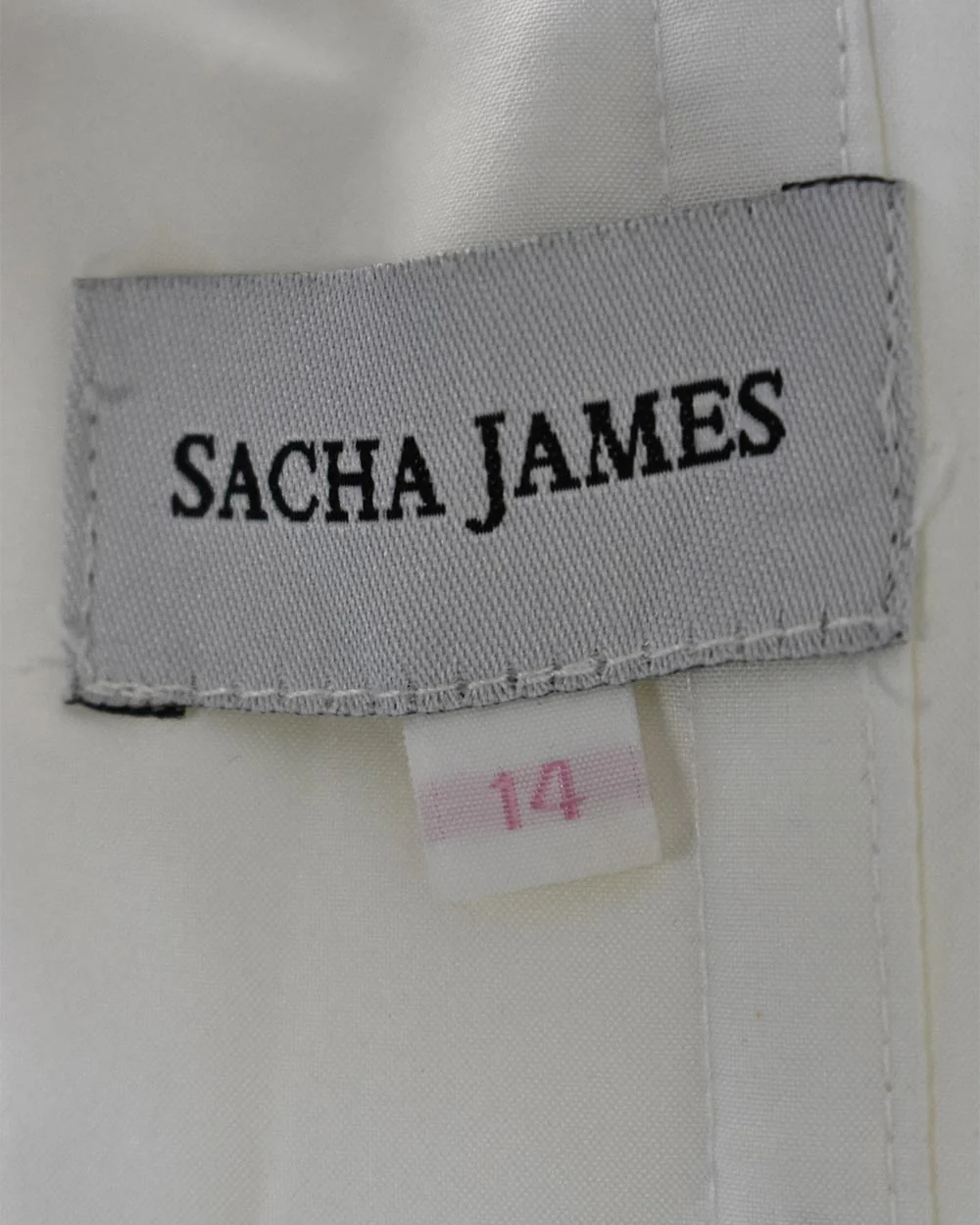 Sacha James Ivory Halter Neck Wedding Dress Size 14 - Image 10