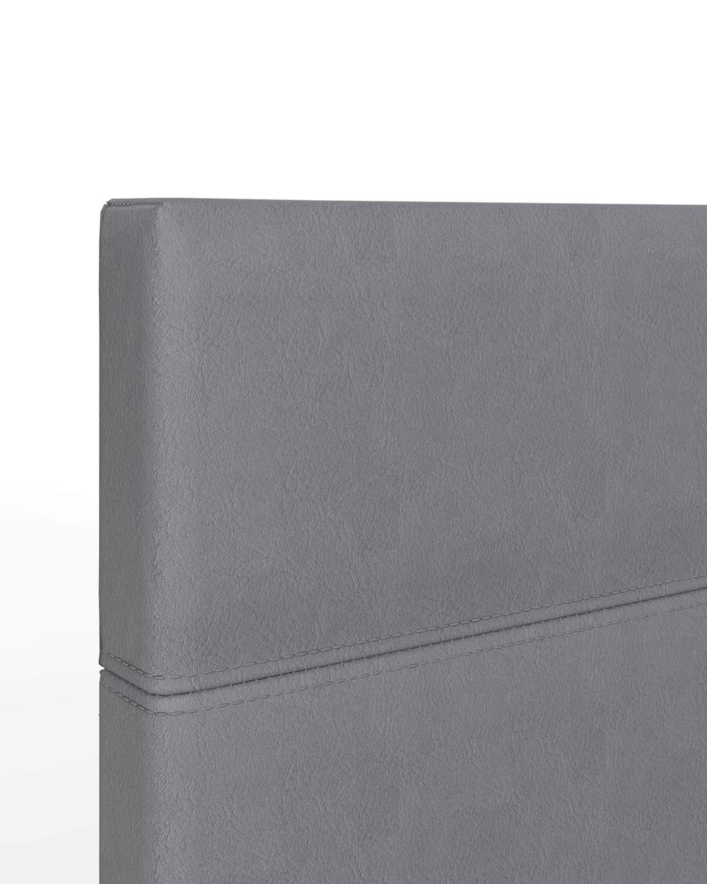 Side Lift Ottoman Small Double Bed Grey Faux Leather - Image 7