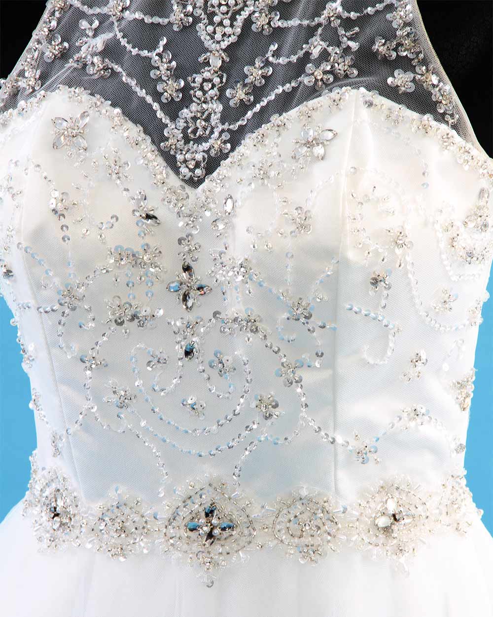 Signature Ivory Princess Wedding Dress Size 10 - Image 5