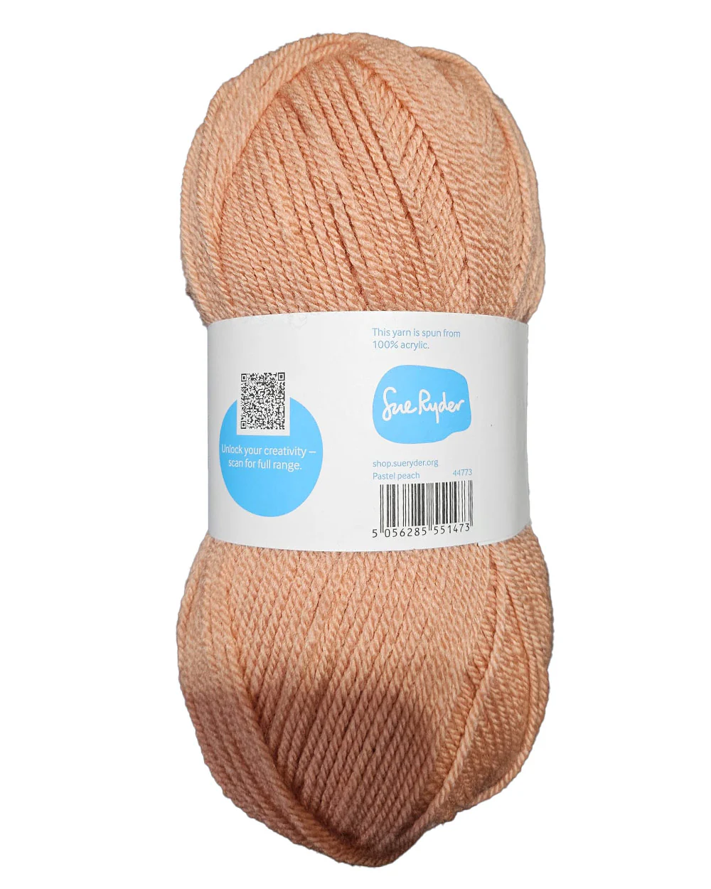 Single Ball Acrylic Yarn Double Knit Wool Pastel Peach - Image 2