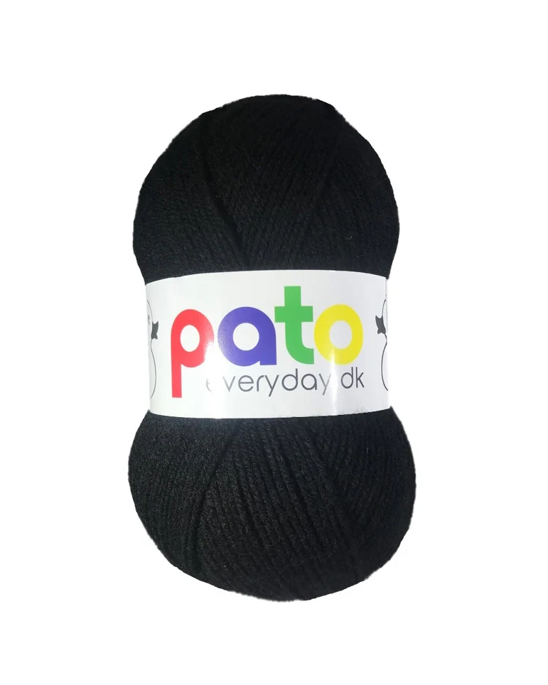 Single Ball Pato Everyday Yarn DK Wool 975 Black