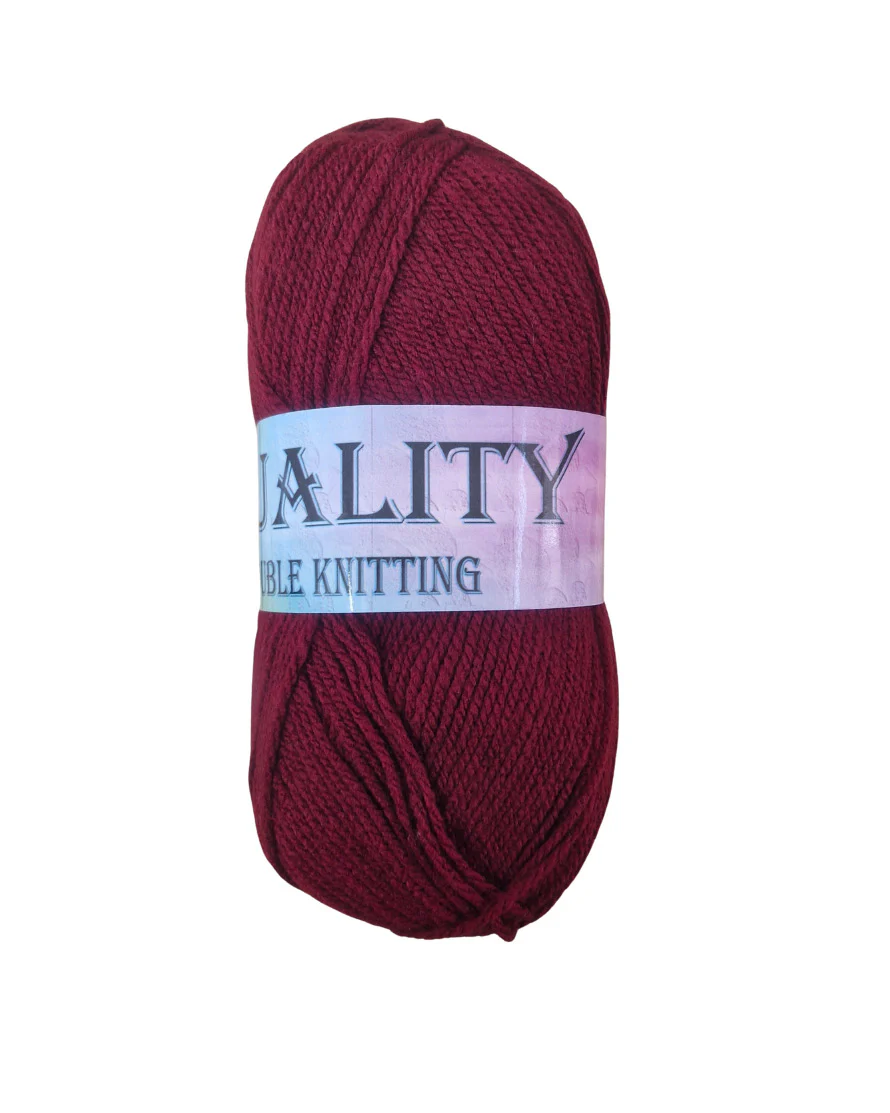 Single Ball Quality Yarn DK Wool 02 Maroon
