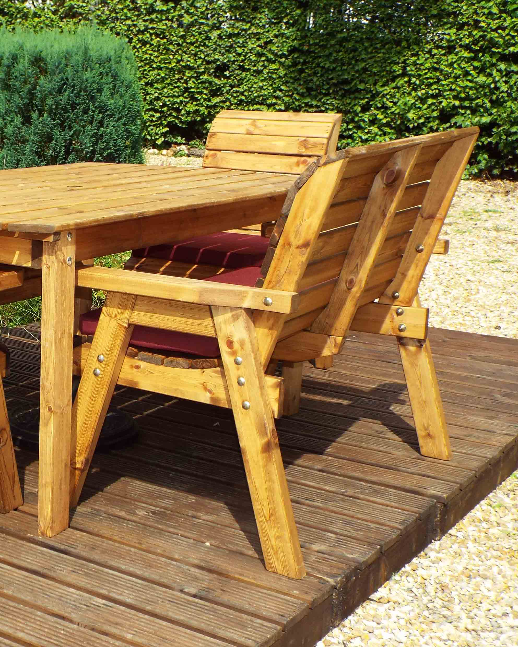 Charles Taylor Six Seat Table Set Burgundy Accessories HB14B - Image 4