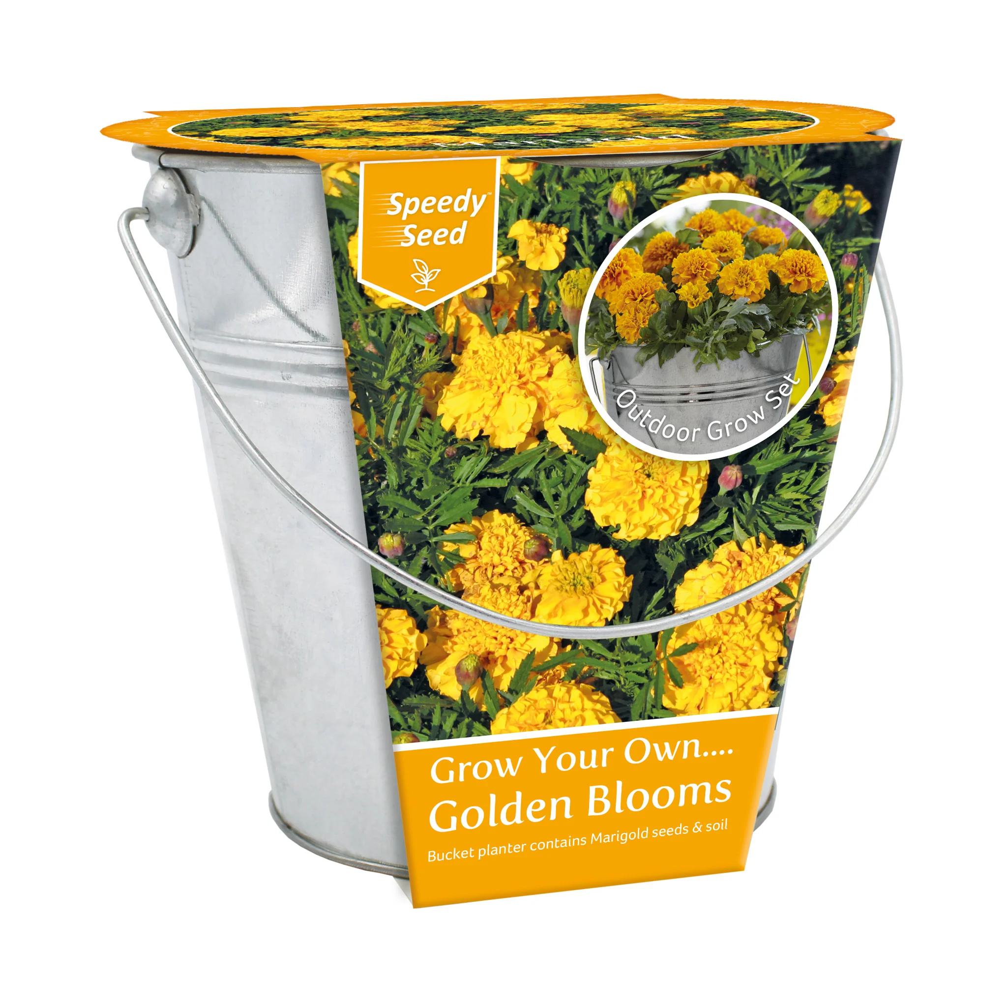 Speedy Seed Marigold Grow Bucket Set